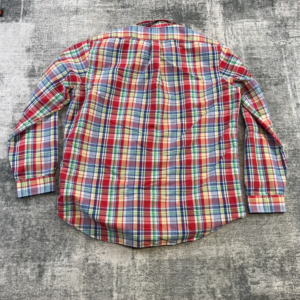 Polo Ralph Lauren Shirt Mens XL Vibrant Multicolor Plaid Classic Fit Performance